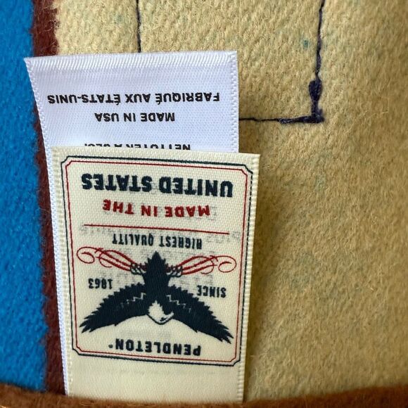 NWT Pendleton Beaver State Pagosa Springs Jacquard Robe Blanket Turquoise - Picture 14 of 15